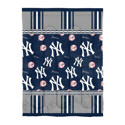 MLB New York Yankees Rotary 4-piece Twin Bed in a Bag Set