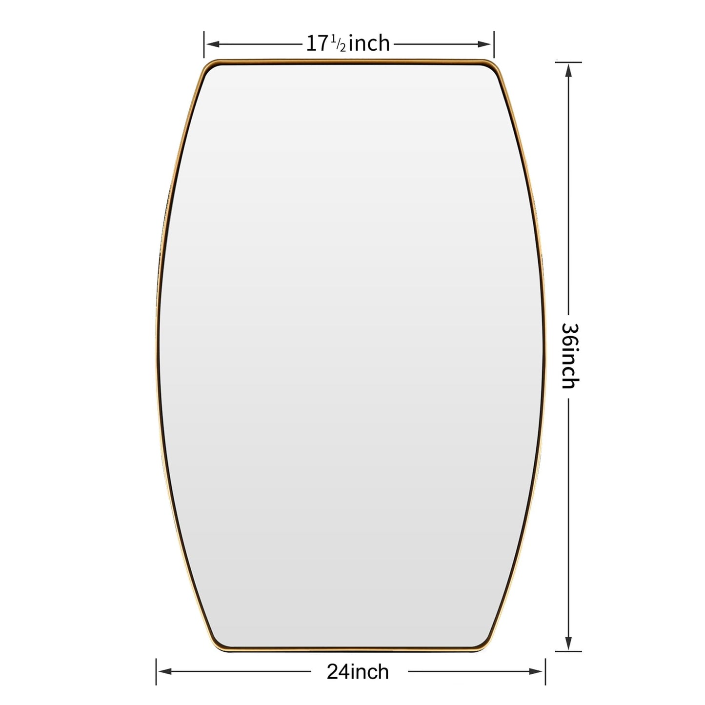 MacLuu Oblong Metal Wall Mirror