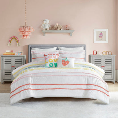 Mackenzie Cotton Duvet Cover Set with Chenille Trim by Intelligent Design Kids