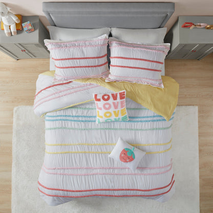 Mackenzie Cotton Duvet Cover Set with Chenille Trim by Intelligent Design Kids