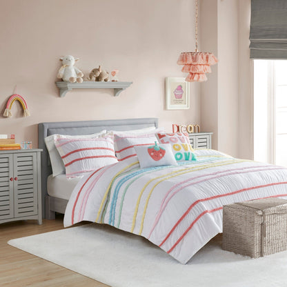 Mackenzie Cotton Duvet Cover Set with Chenille Trim by Intelligent Design Kids