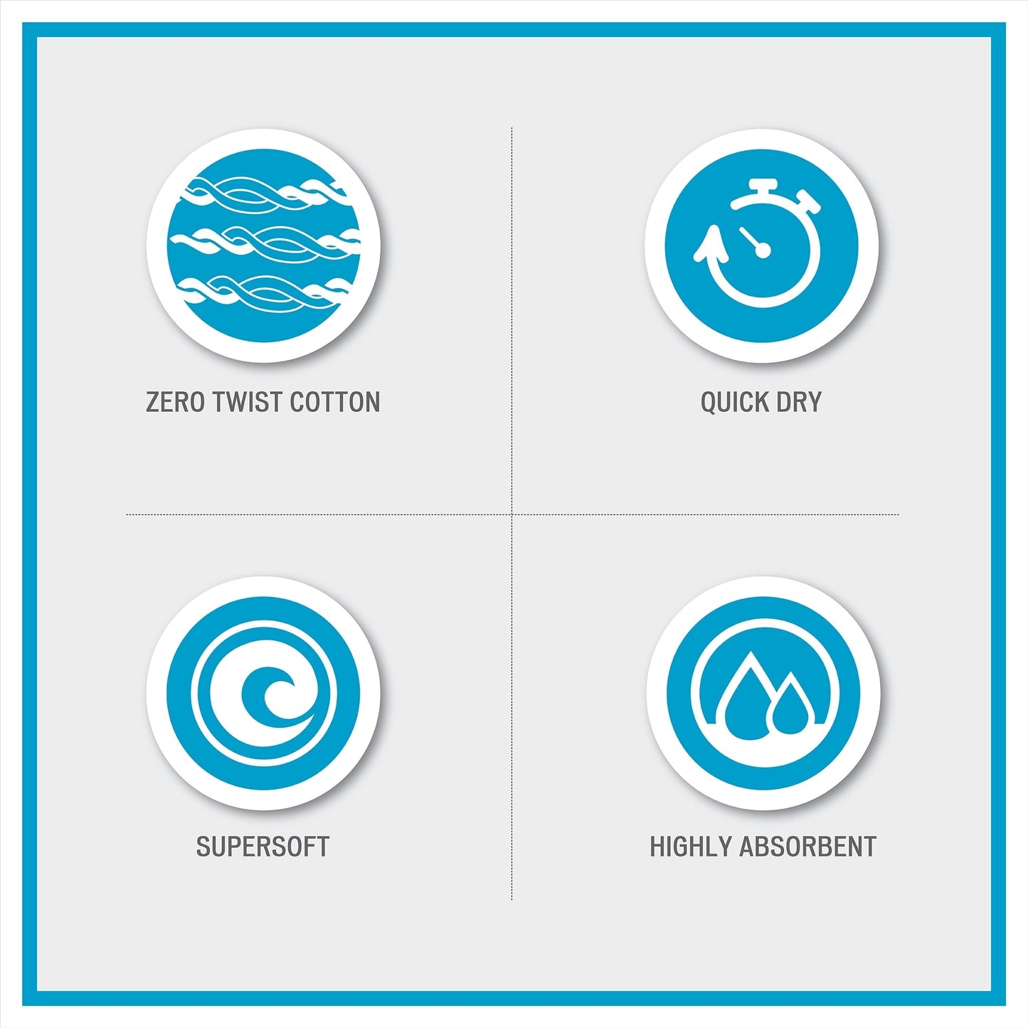 Madison Park Aer Jacquard Wavy Border Zero Twist Antimicrobial Cotton Towel Set