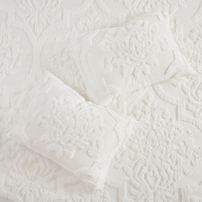Madison Park Aeriela Tufted Cotton Chenille Damask Comforter Set
