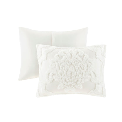 Madison Park Aeriela Tufted Cotton Chenille Damask Comforter Set