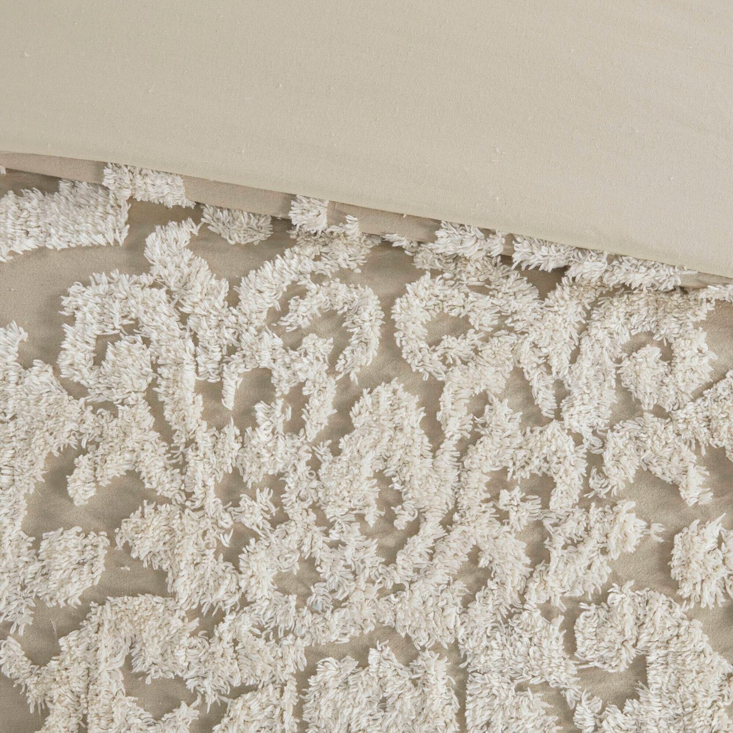 Madison Park Aeriela Tufted Cotton Chenille Damask Duvet Cover Set