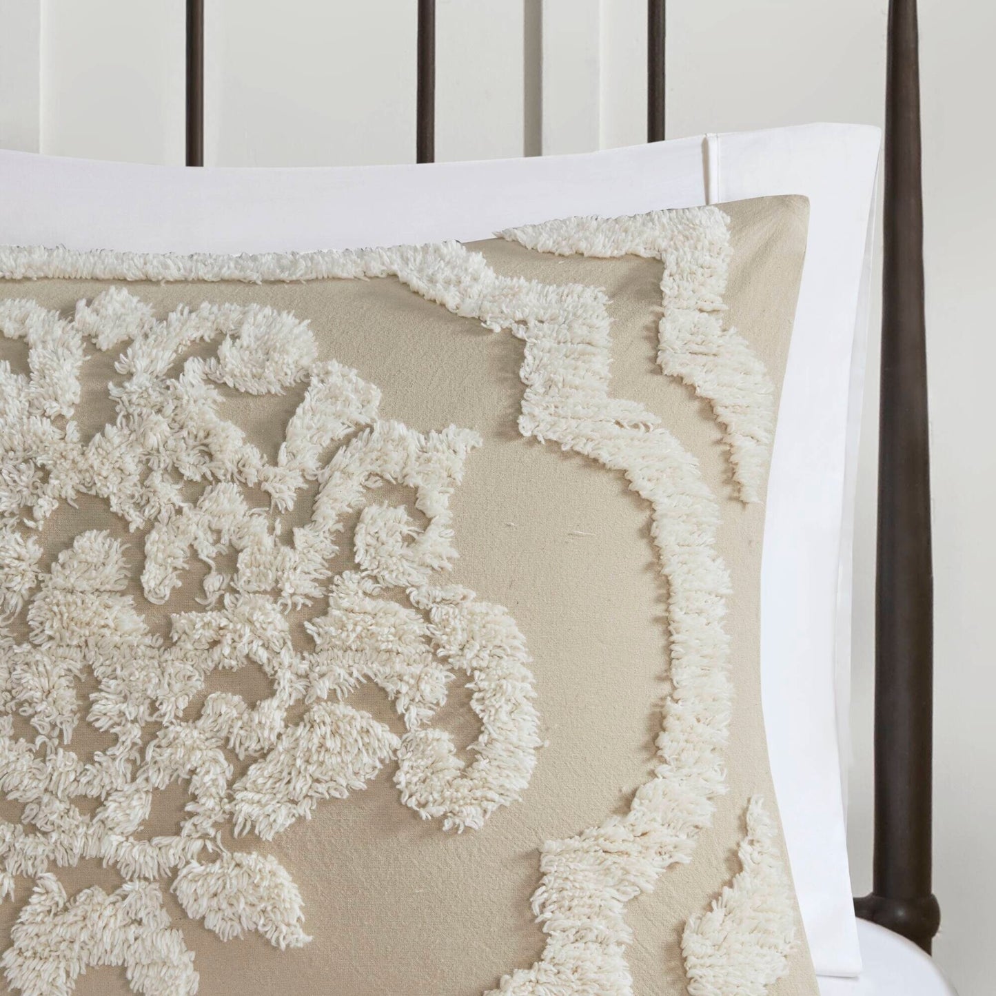 Madison Park Aeriela Tufted Cotton Chenille Damask Duvet Cover Set