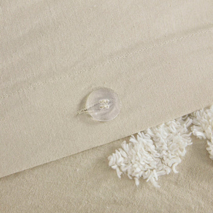 Madison Park Aeriela Tufted Cotton Chenille Damask Duvet Cover Set