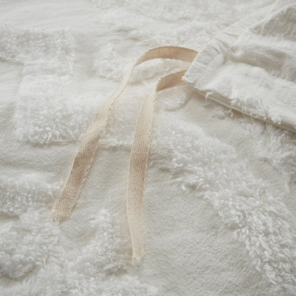 Madison Park Aeriela Tufted Cotton Chenille Damask Duvet Cover Set