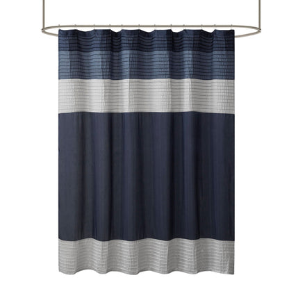 Madison Park Amherst Faux Silk Shower Curtain