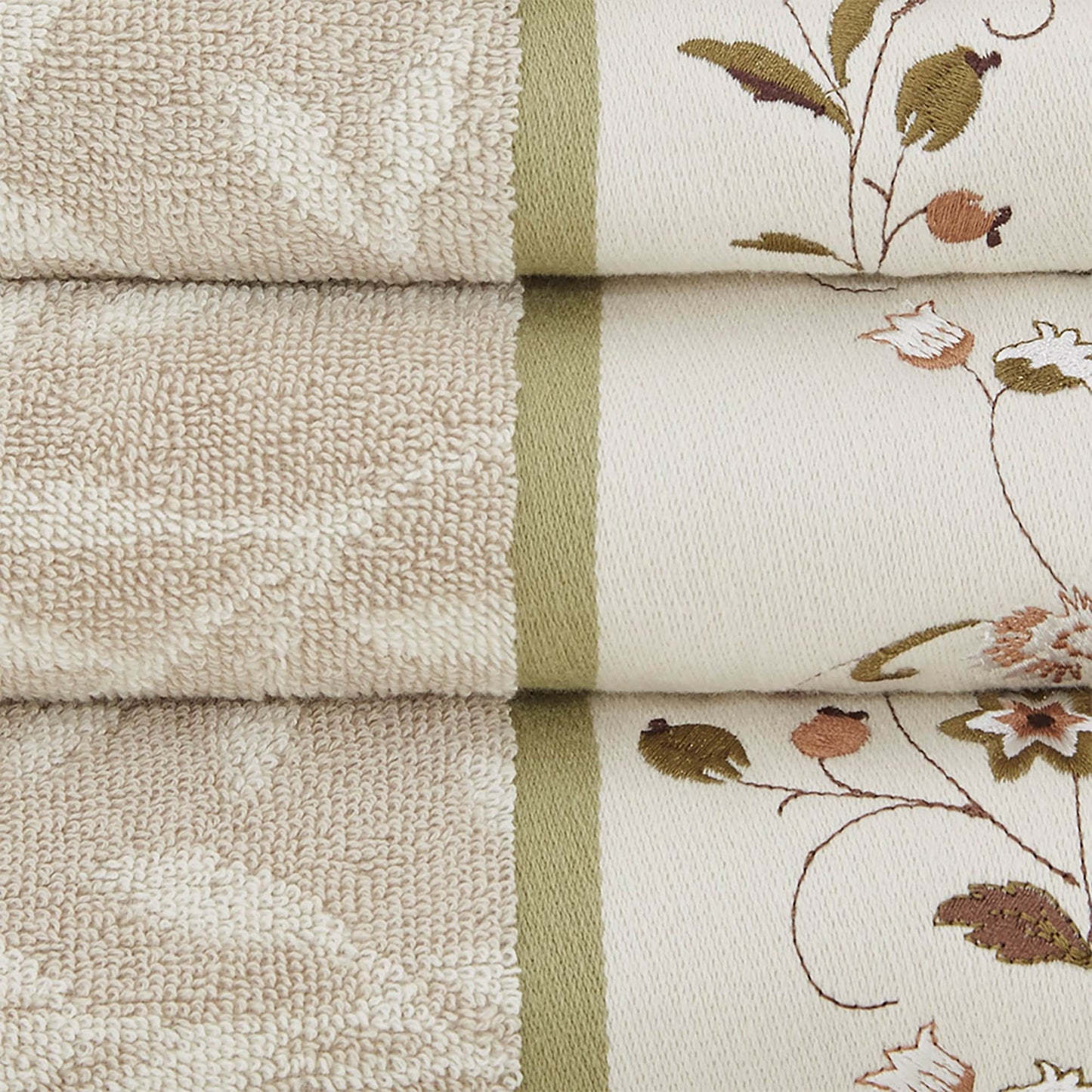 Madison Park Belle Embroidered Cotton Jacquard 6-piece Towel Set