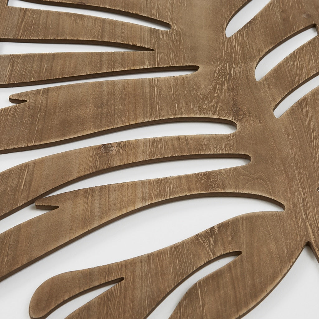 Madison Park Birch Palms Birch Botanical Two-tone Wood Panel Wall Decor Set