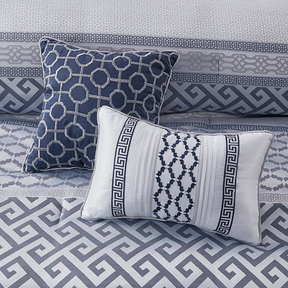 Madison Park Christian 7-piece Geometric Jacquard Comforter Set
