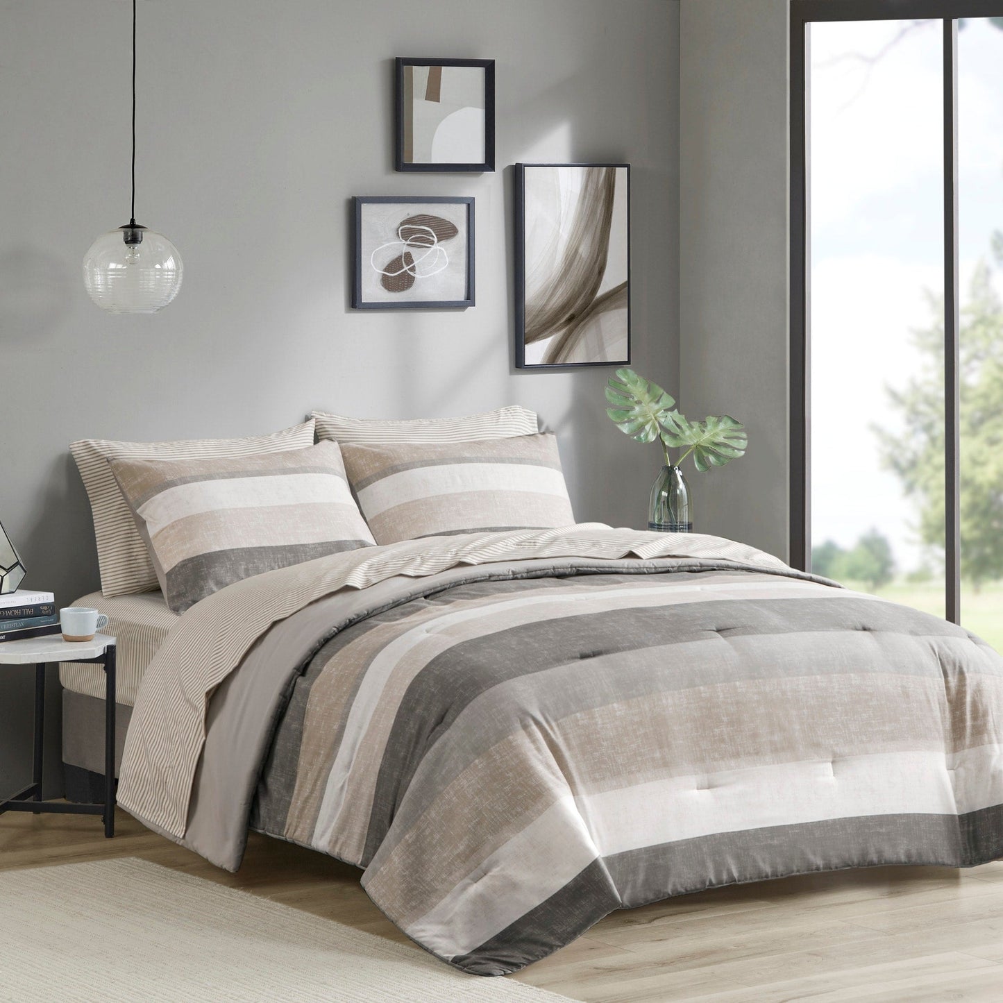 Madison Park Essentials Deacon Comforter Set with Bed Sheets