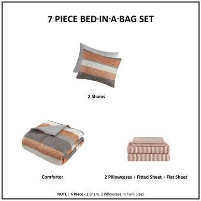 Madison Park Essentials Deacon Comforter Set with Bed Sheets