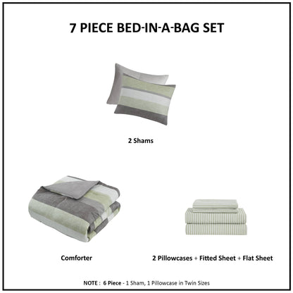 Madison Park Essentials Deacon Comforter Set with Bed Sheets