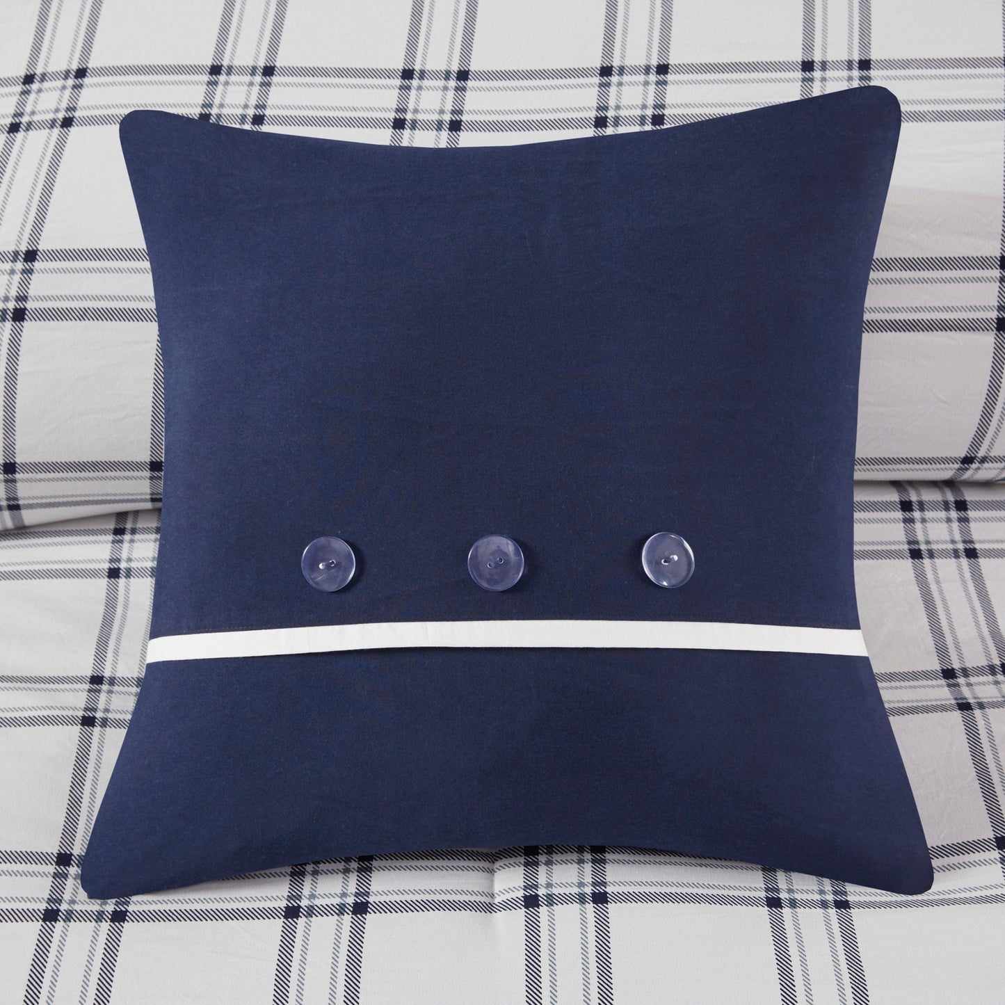 Madison Park Essentials Paton Navy Reversible Comforter Set with Bed Sheets