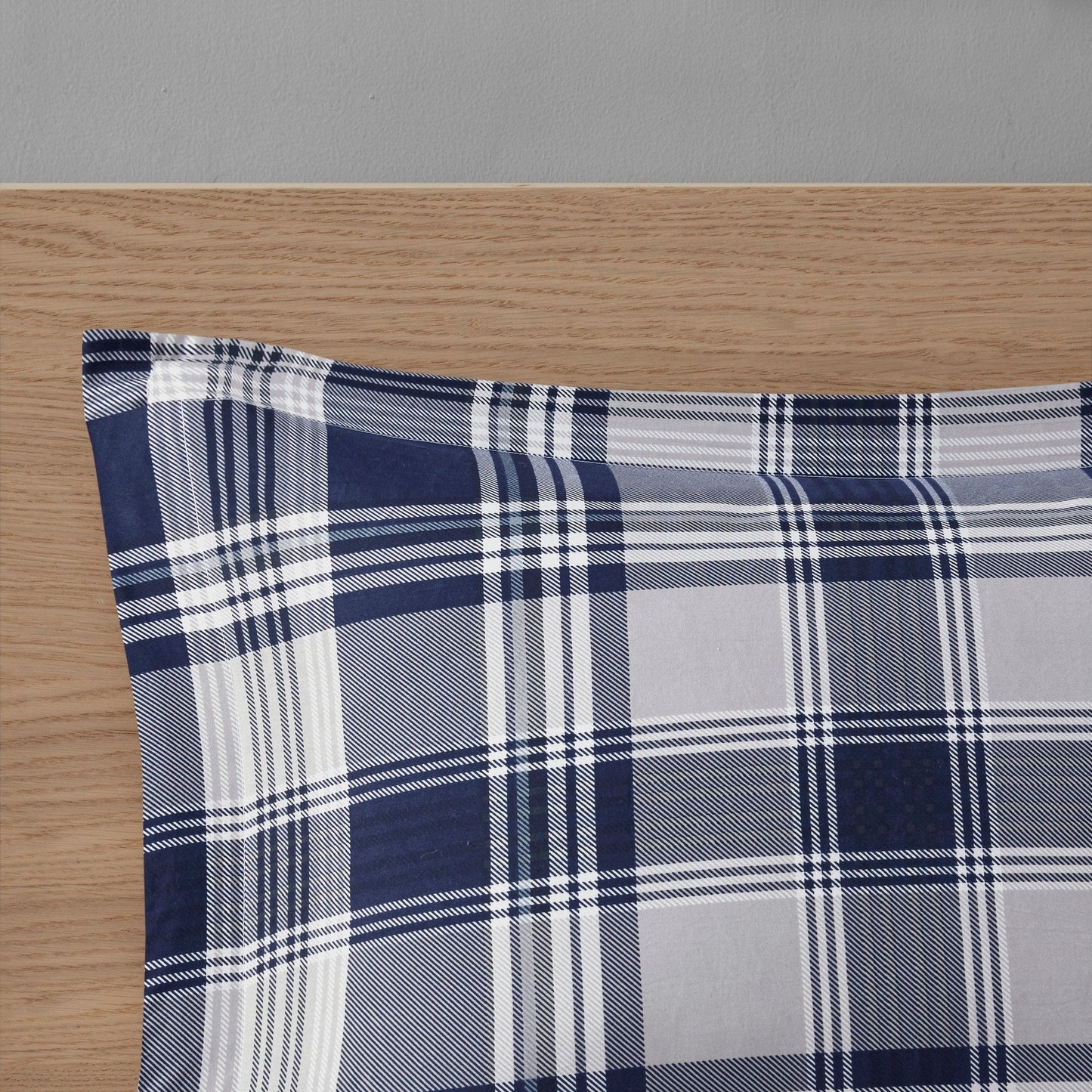 Madison Park Essentials Paton Navy Reversible Comforter Set with Bed Sheets