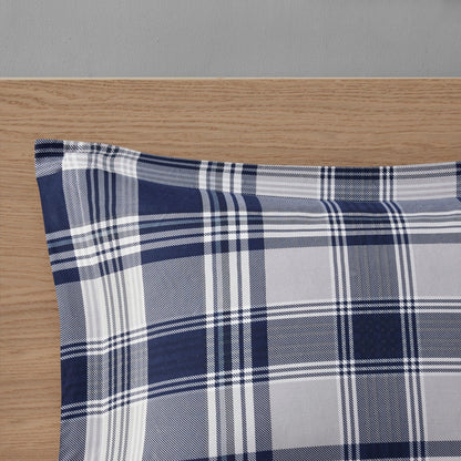 Madison Park Essentials Paton Navy Reversible Comforter Set with Bed Sheets