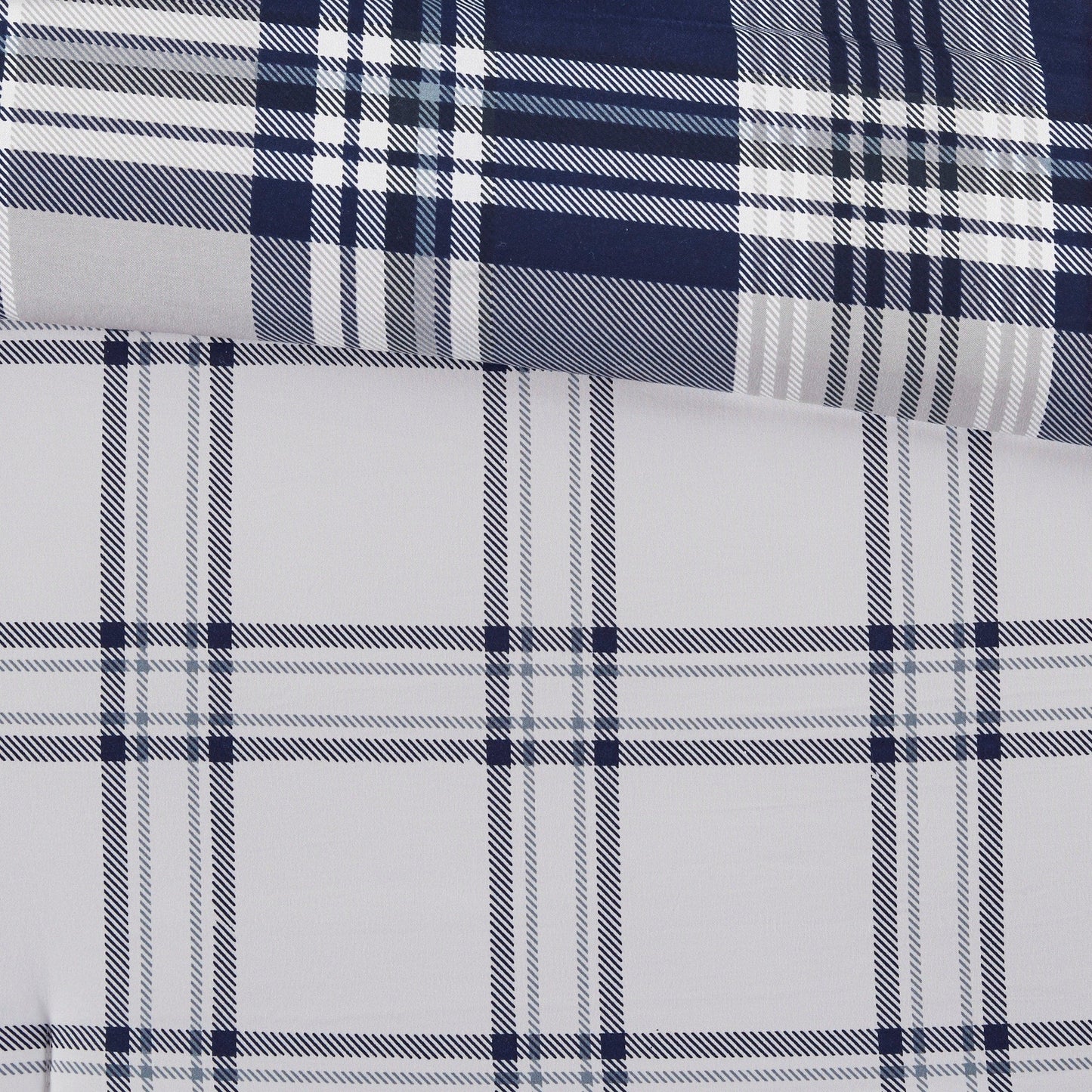 Madison Park Essentials Paton Navy Reversible Comforter Set with Bed Sheets