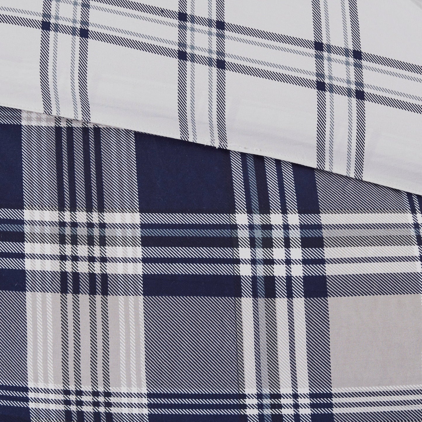 Madison Park Essentials Paton Navy Reversible Comforter Set with Bed Sheets