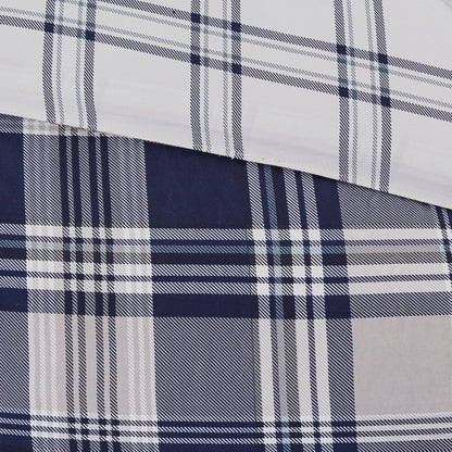 Madison Park Essentials Paton Navy Reversible Comforter Set with Bed Sheets