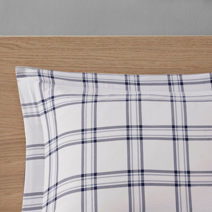 Madison Park Essentials Paton Navy Reversible Comforter Set with Bed Sheets