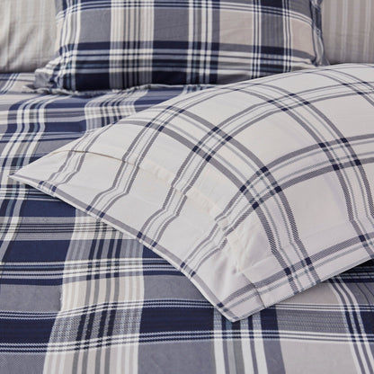 Madison Park Essentials Paton Navy Reversible Comforter Set with Bed Sheets