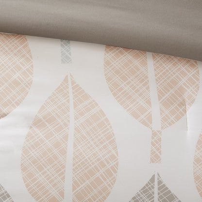 Madison Park Essentials Pelham Bay Coral/ Green Comforter Set with Cotton Bed Sheets