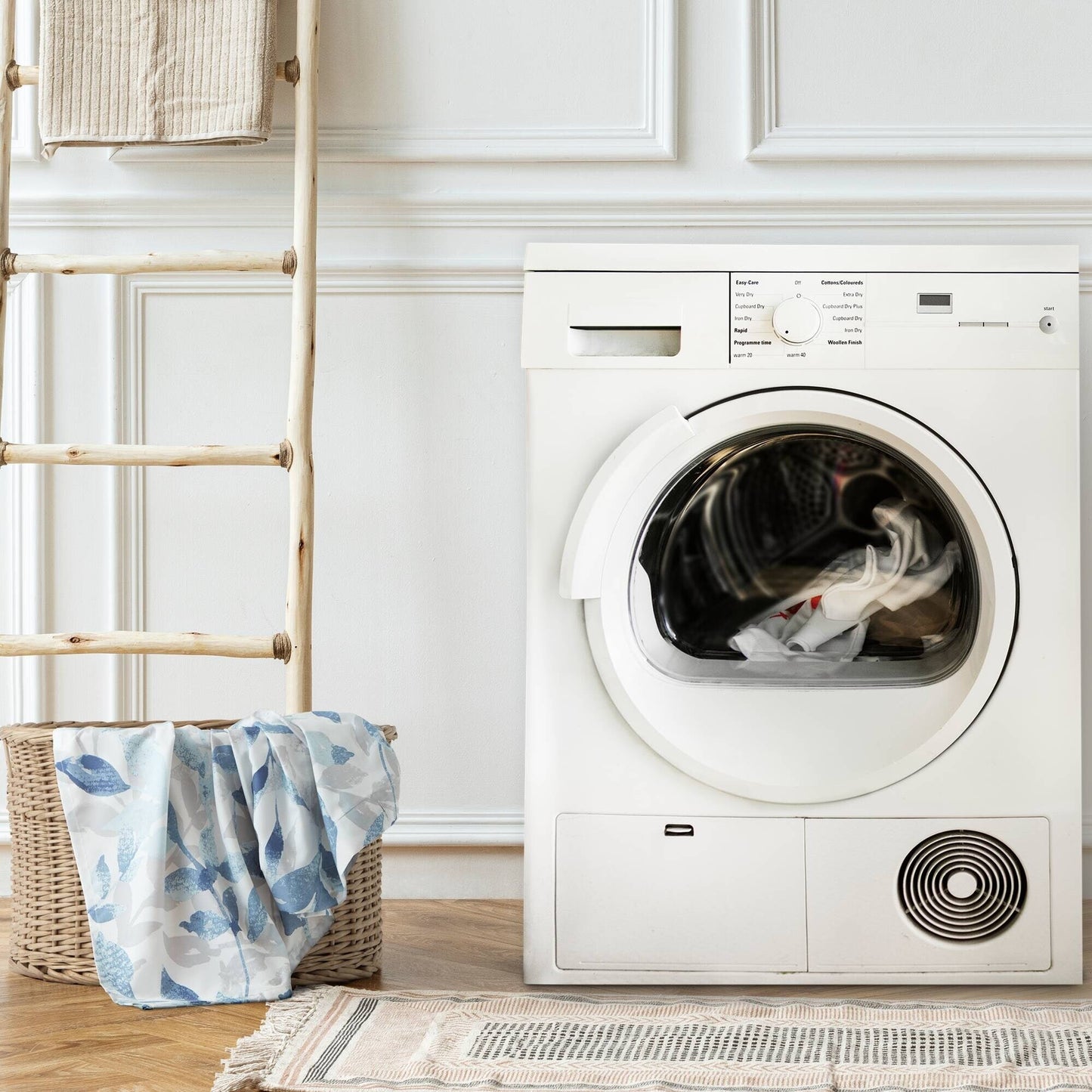 Madison Park Essentials Thelma Blue Botanical Printed Shower Curtain