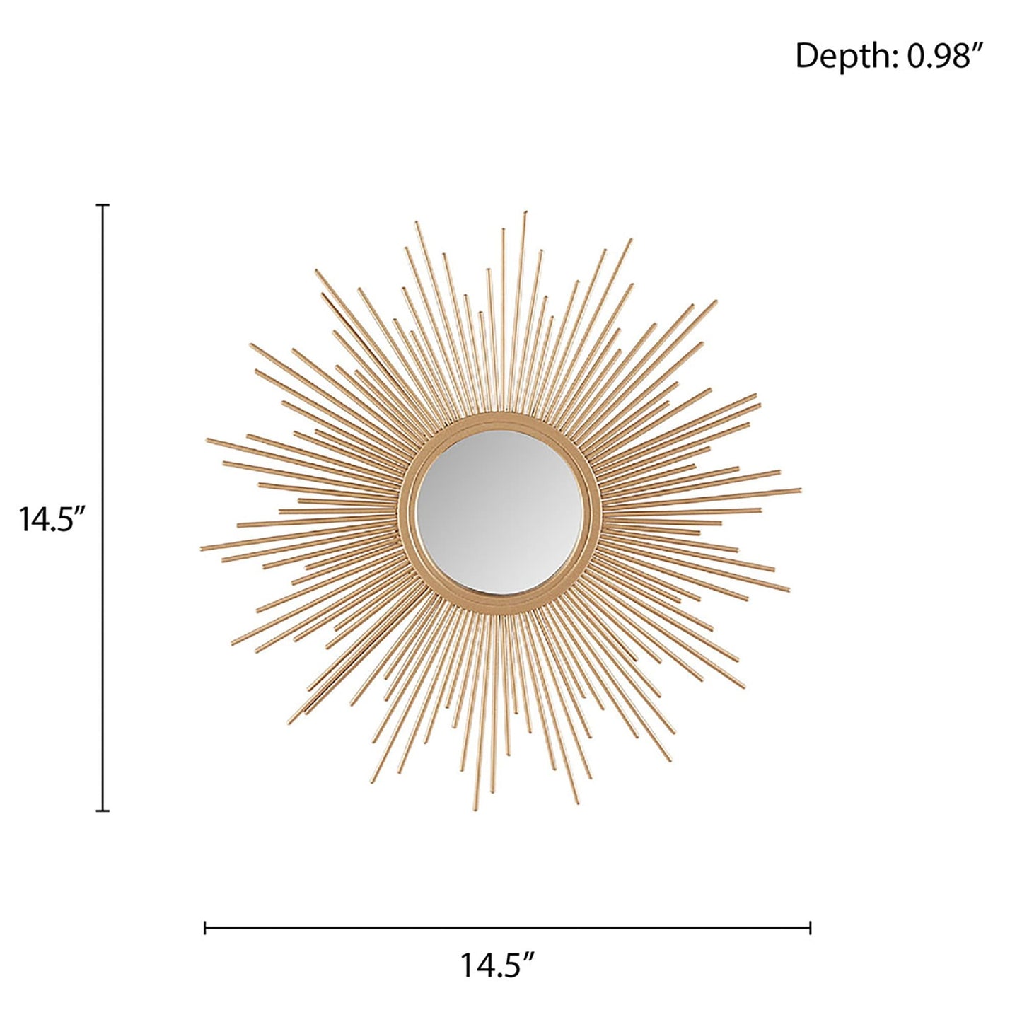 Madison Park Fiore Sunburst Wall Decor Mirror