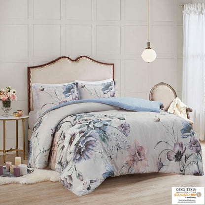 Madison Park Gisele Cotton Printed Duvet Cover Set
