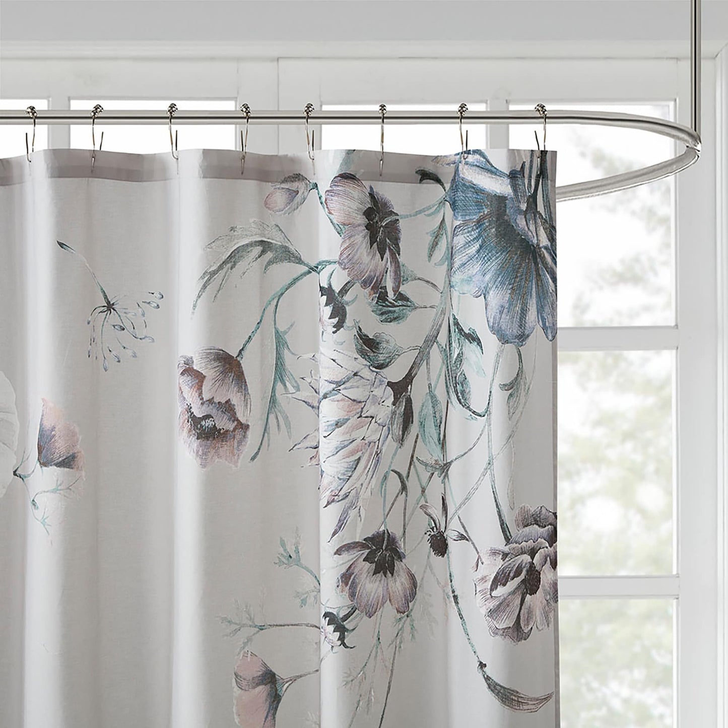 Madison Park Gisele Printed Cotton Shower Curtain