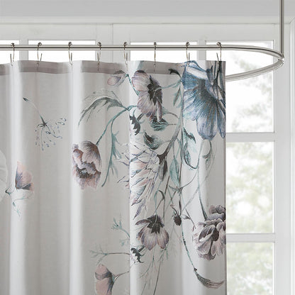 Madison Park Gisele Printed Cotton Shower Curtain