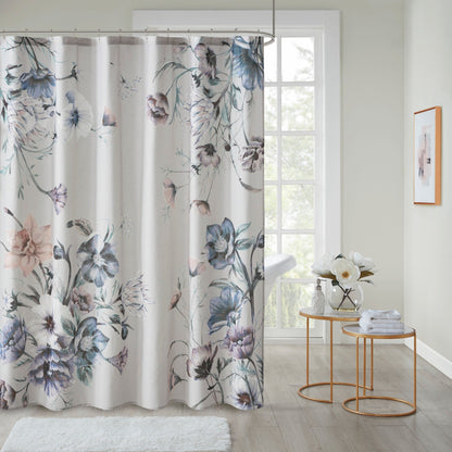 Madison Park Gisele Printed Cotton Shower Curtain