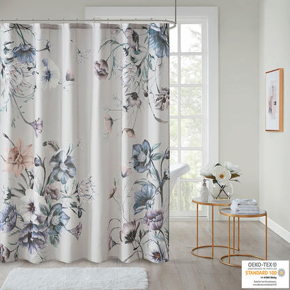 Madison Park Gisele Printed Cotton Shower Curtain