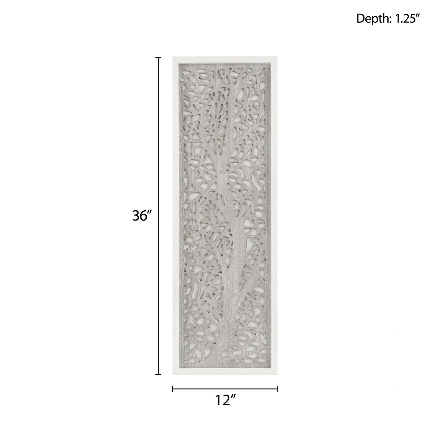 Madison Park Laurel Branches Laser Cut Tree Framed Panel Wall Decor