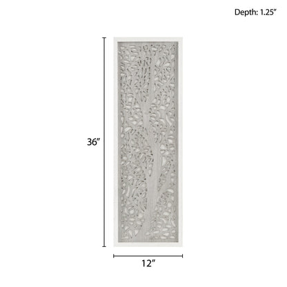 Madison Park Laurel Branches Laser Cut Tree Framed Panel Wall Decor