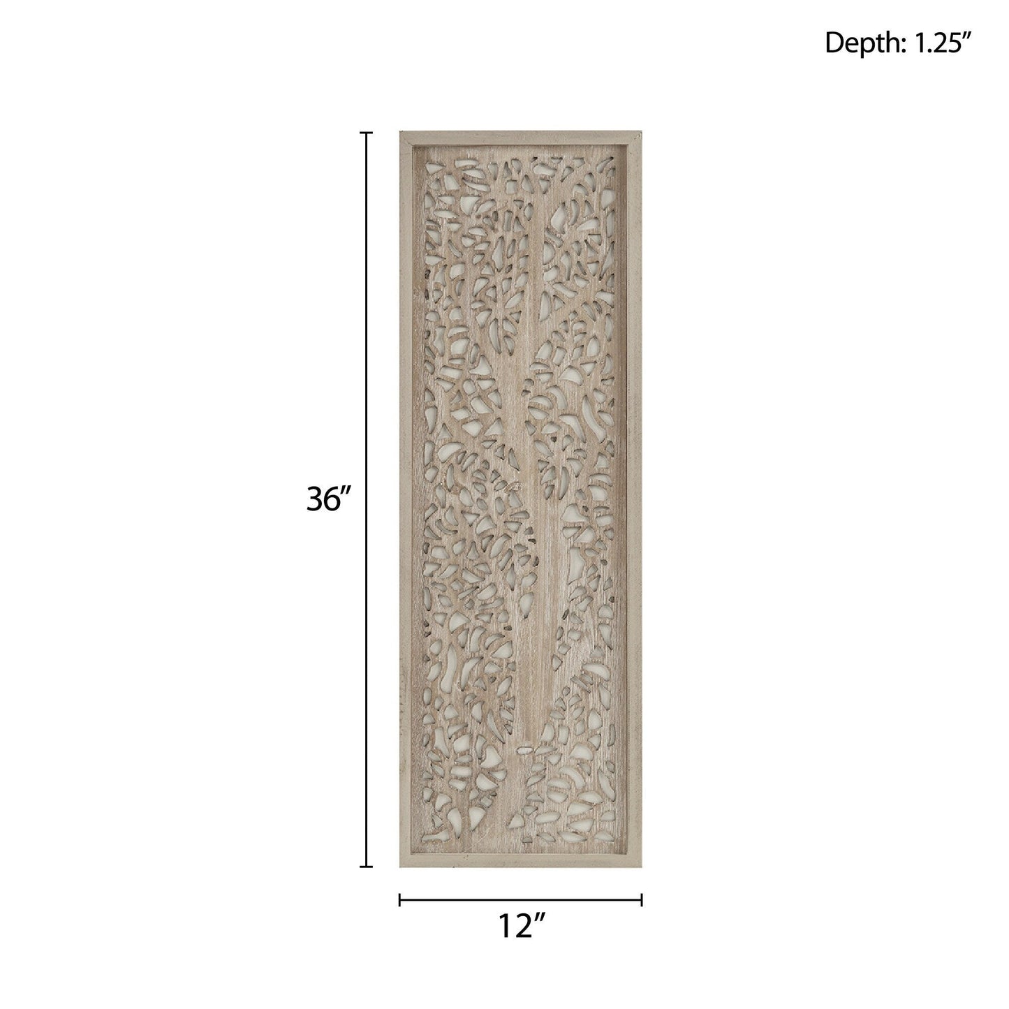 Madison Park Laurel Branches Laser Cut Tree Framed Panel Wall Decor