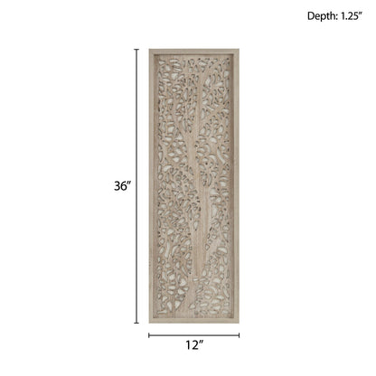 Madison Park Laurel Branches Laser Cut Tree Framed Panel Wall Decor
