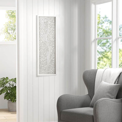 Madison Park Laurel Branches Laser Cut Tree Framed Panel Wall Decor