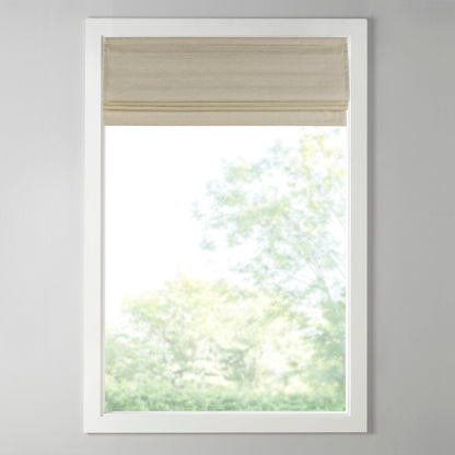 Madison Park Leighton Printed Faux Silk Room Darkening Cordless Roman Shade