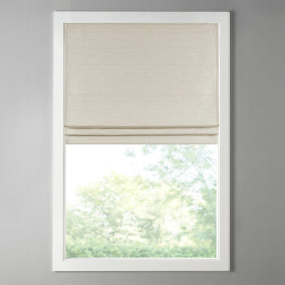 Madison Park Leighton Printed Faux Silk Room Darkening Cordless Roman Shade