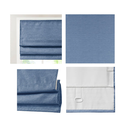 Madison Park Leighton Printed Faux Silk Room Darkening Cordless Roman Shade