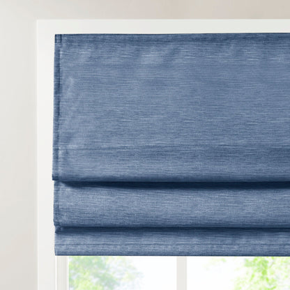 Madison Park Leighton Printed Faux Silk Room Darkening Cordless Roman Shade