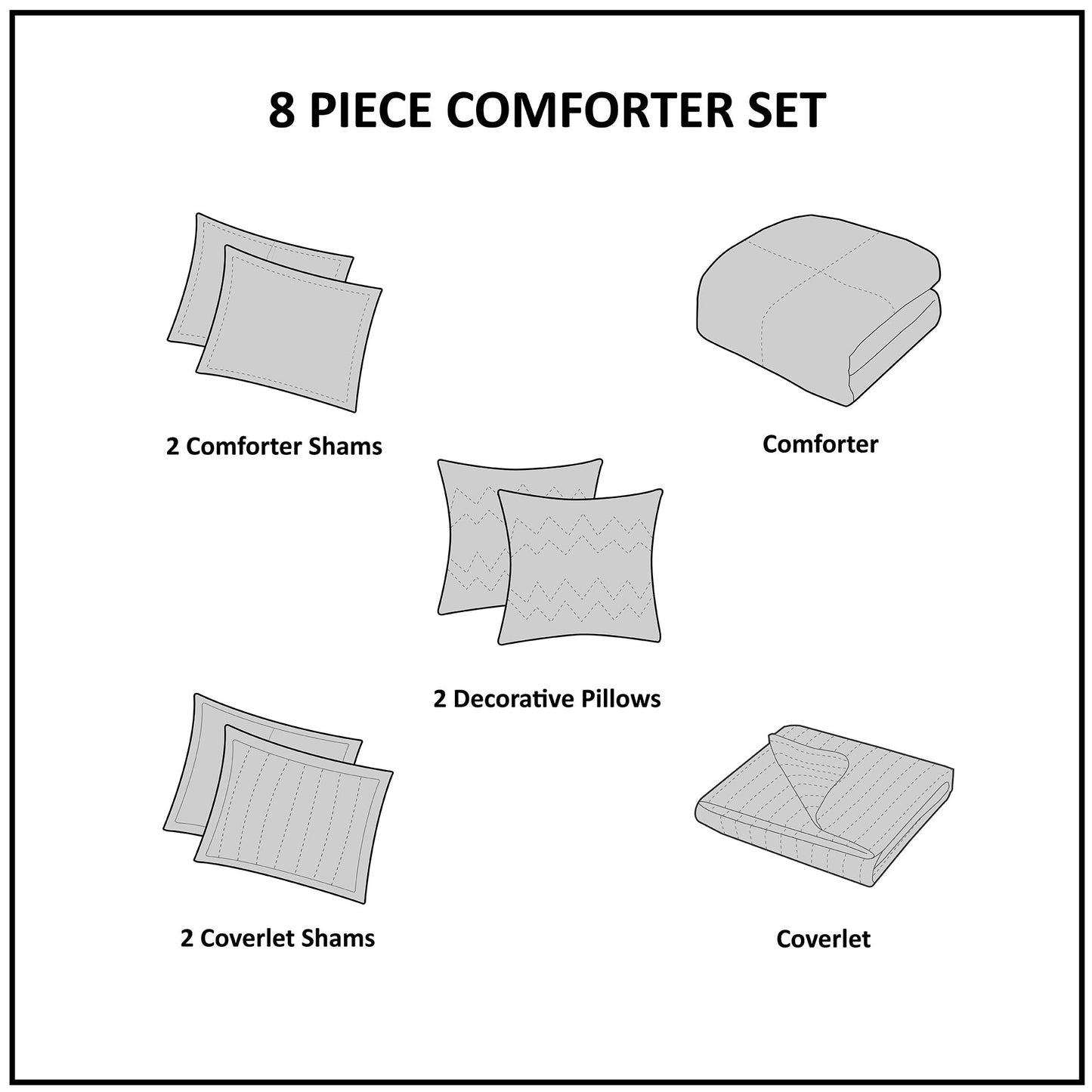 Madison Park Lexington 8 Piece Comforter and Quilt Set Collection