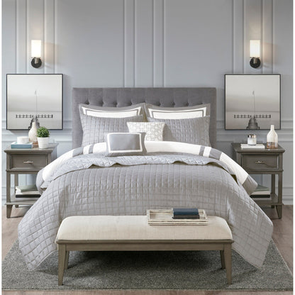 Madison Park Lexington 8 Piece Comforter and Quilt Set Collection