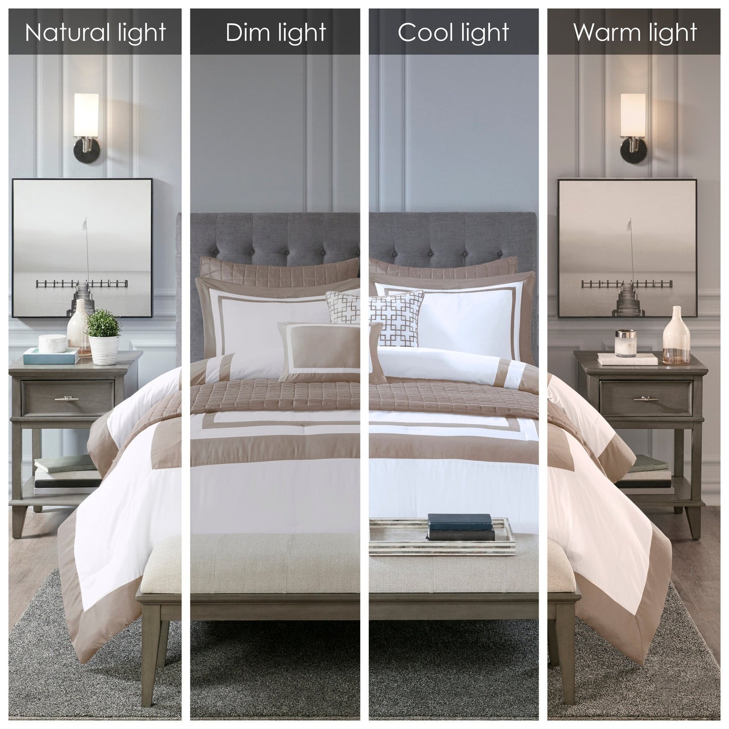 Madison Park Lexington 8 Piece Comforter and Quilt Set Collection