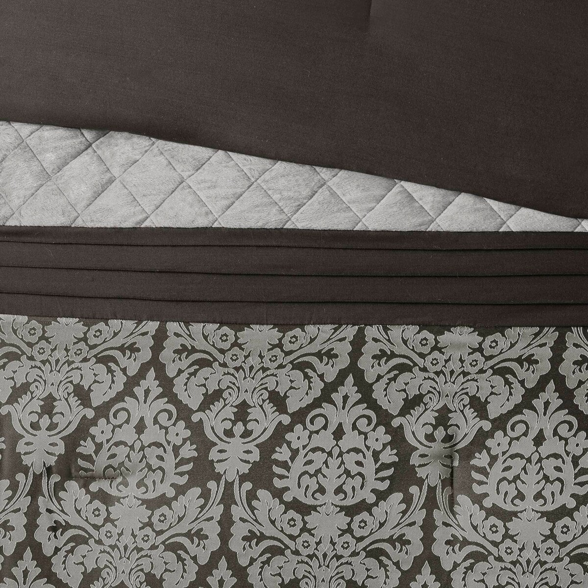 Madison Park Lily 6 Piece Jacquard Comforter Set with Throw Pillows