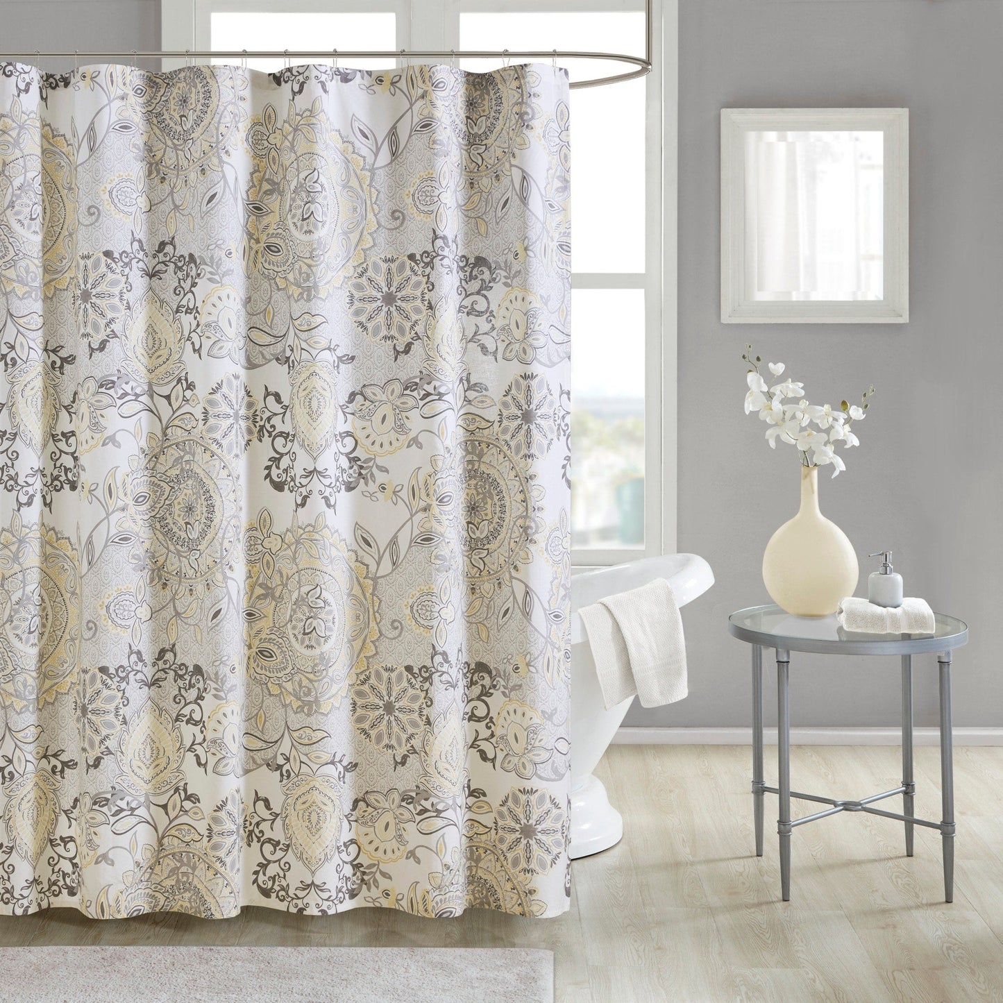 Madison Park Loleta Printed Cotton Shower Curtain