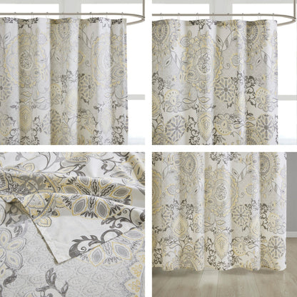 Madison Park Loleta Printed Cotton Shower Curtain